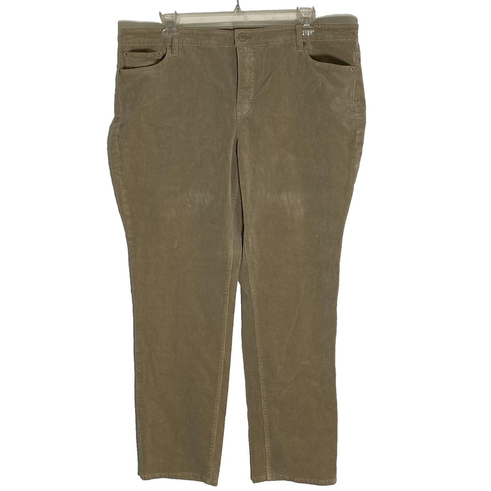 Lauren Ralph Lauren Pants Womens 22W Beige Corduroy Black Label Trousers Preppy